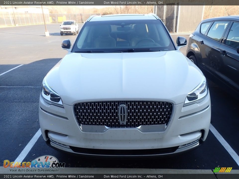 2021 Lincoln Aviator Reserve AWD Pristine White / Sandstone Photo #3