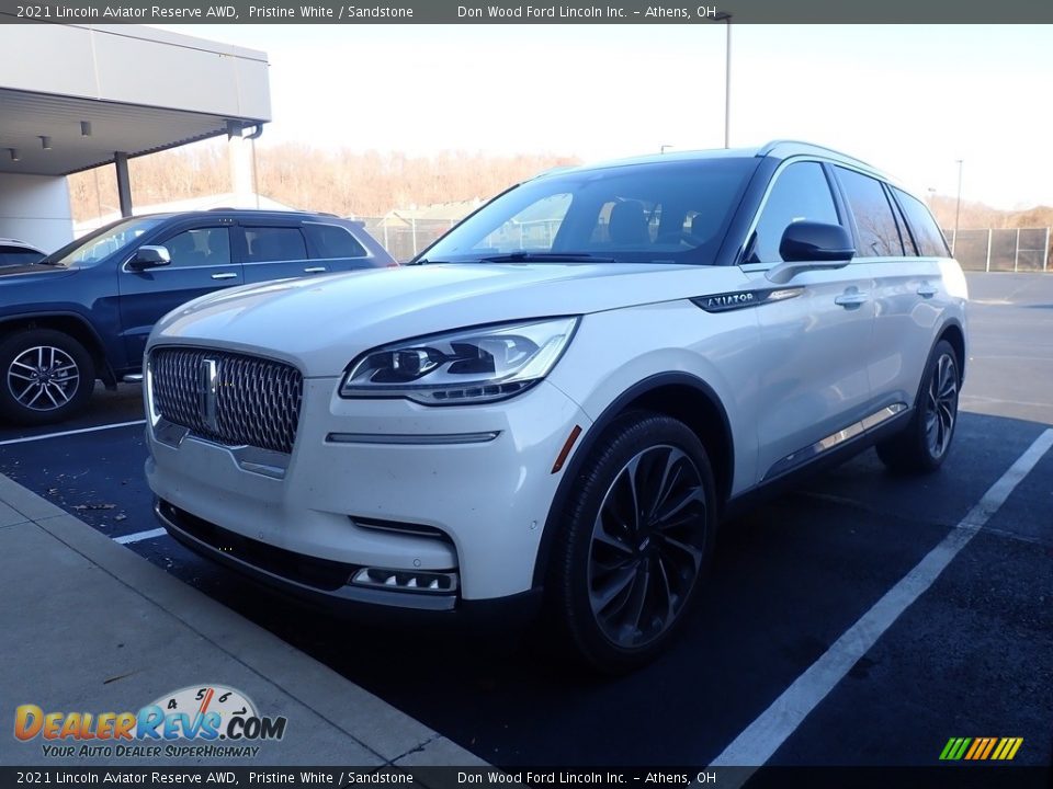 2021 Lincoln Aviator Reserve AWD Pristine White / Sandstone Photo #6