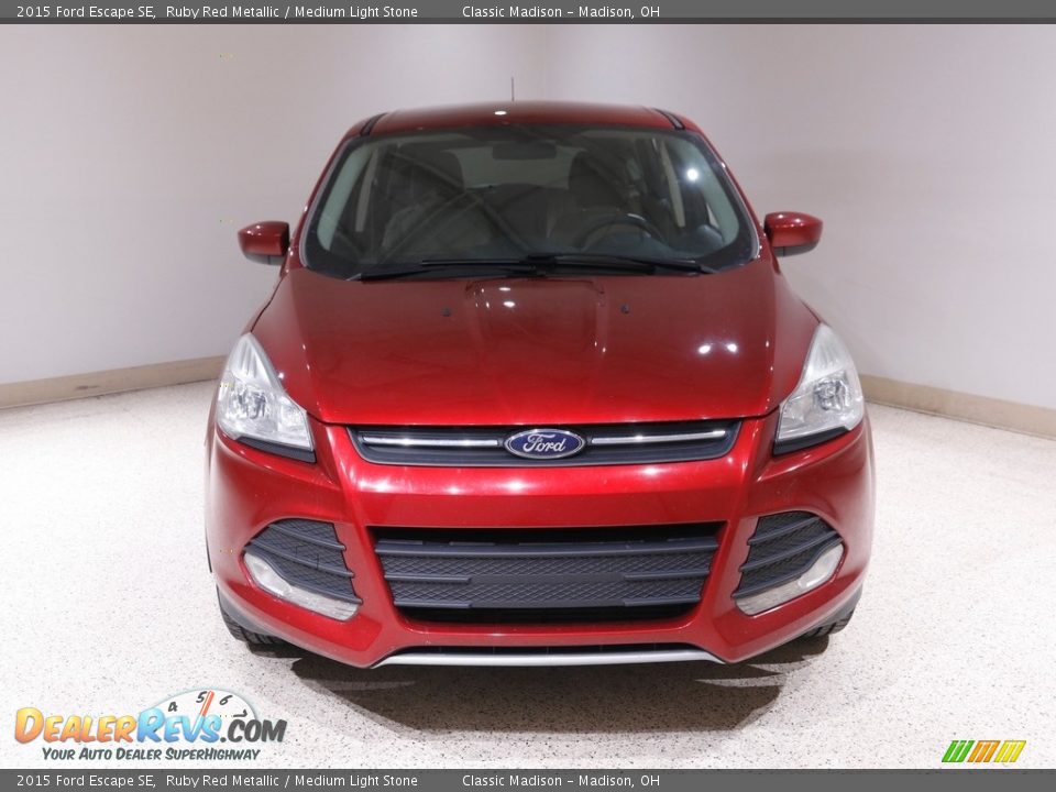 2015 Ford Escape SE Ruby Red Metallic / Medium Light Stone Photo #2