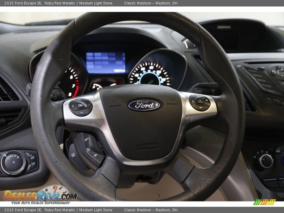 2015 Ford Escape SE Ruby Red Metallic / Medium Light Stone Photo #7