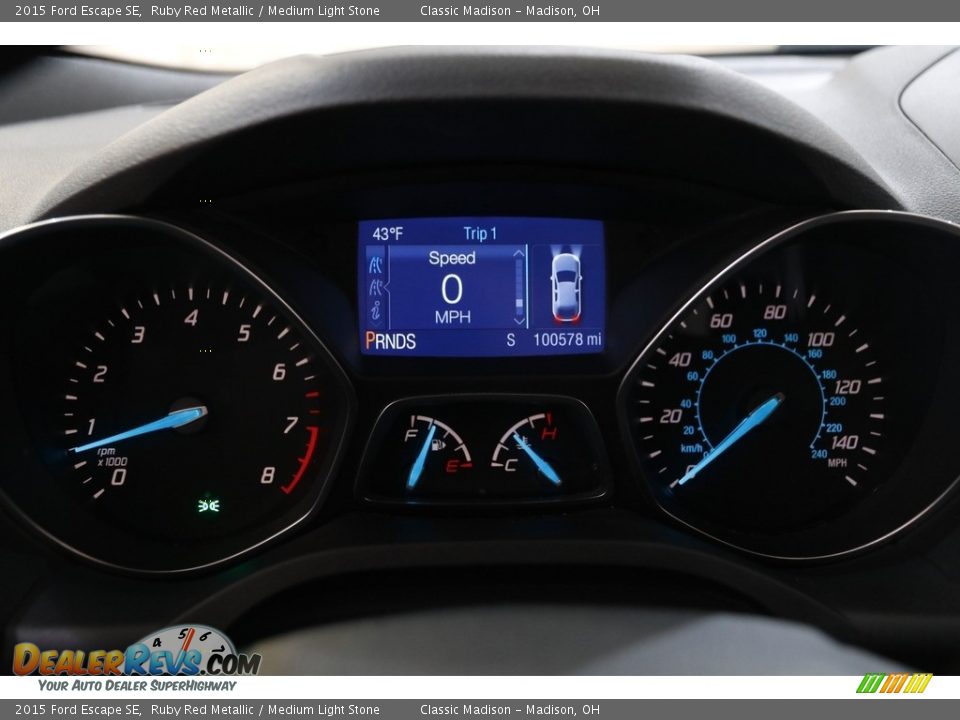 2015 Ford Escape SE Ruby Red Metallic / Medium Light Stone Photo #8