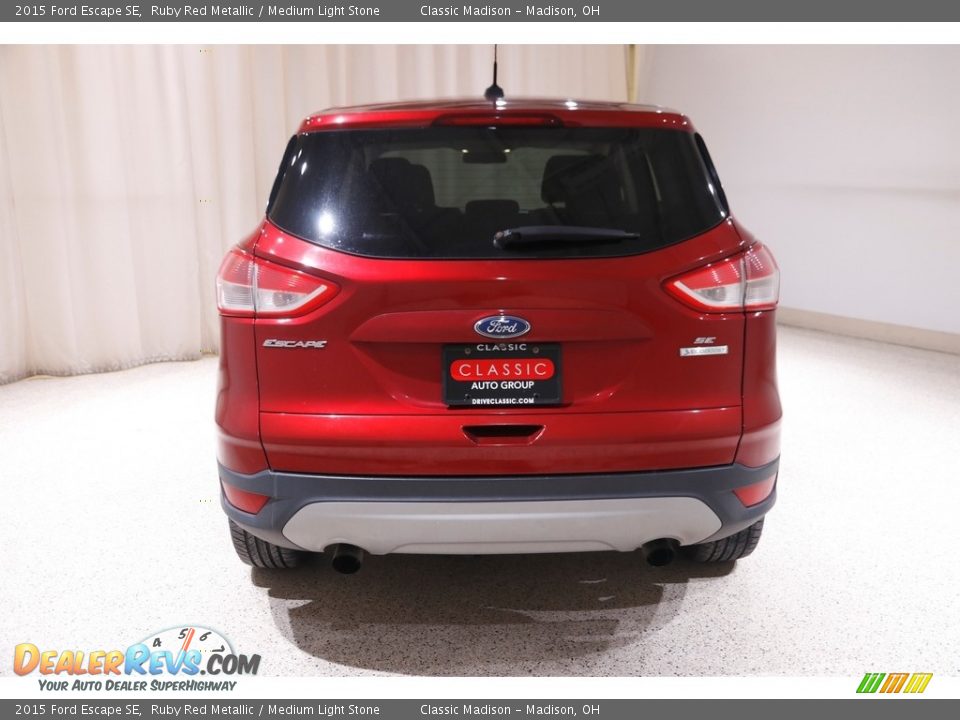 2015 Ford Escape SE Ruby Red Metallic / Medium Light Stone Photo #17