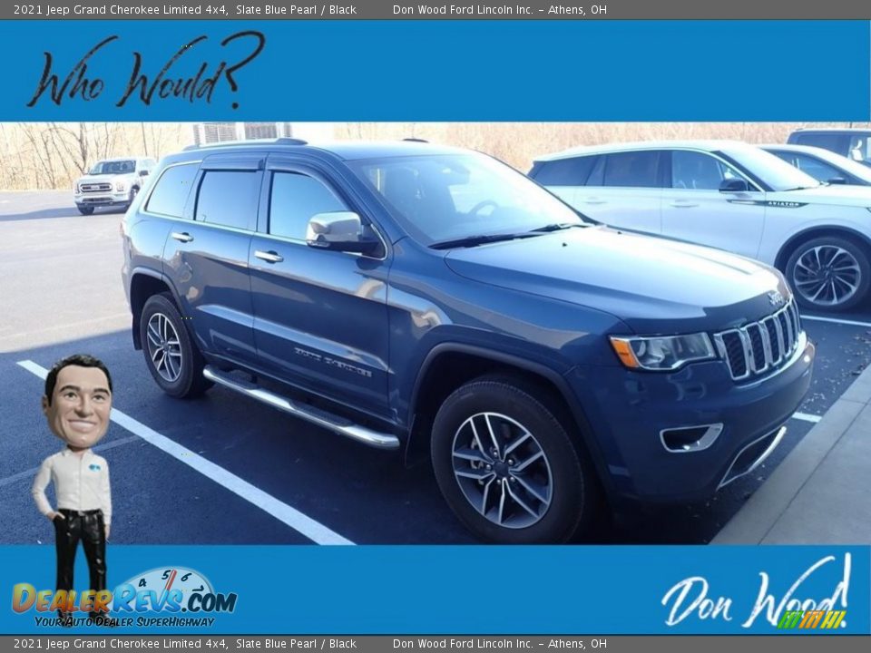 2021 Jeep Grand Cherokee Limited 4x4 Slate Blue Pearl / Black Photo #1