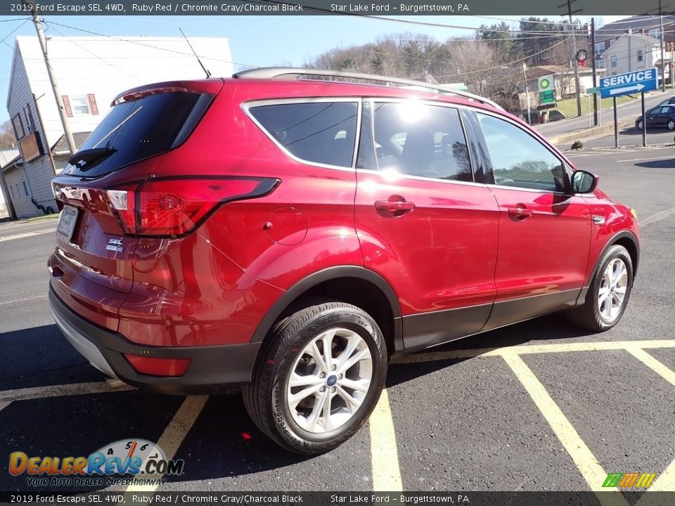 2019 Ford Escape SEL 4WD Ruby Red / Chromite Gray/Charcoal Black Photo #4