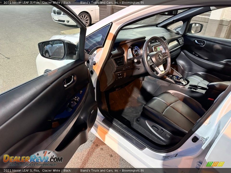 2021 Nissan LEAF SL Plus Glacier White / Black Photo #2