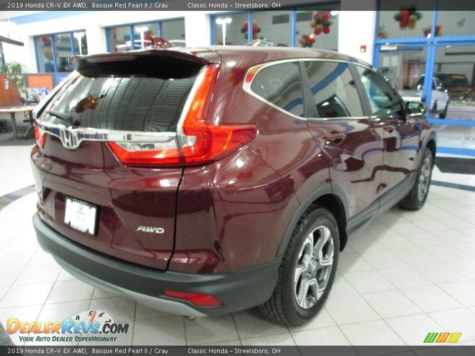 2019 Honda CR-V EX AWD Basque Red Pearl II / Gray Photo #7