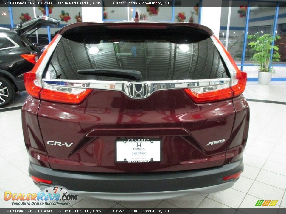 2019 Honda CR-V EX AWD Basque Red Pearl II / Gray Photo #8