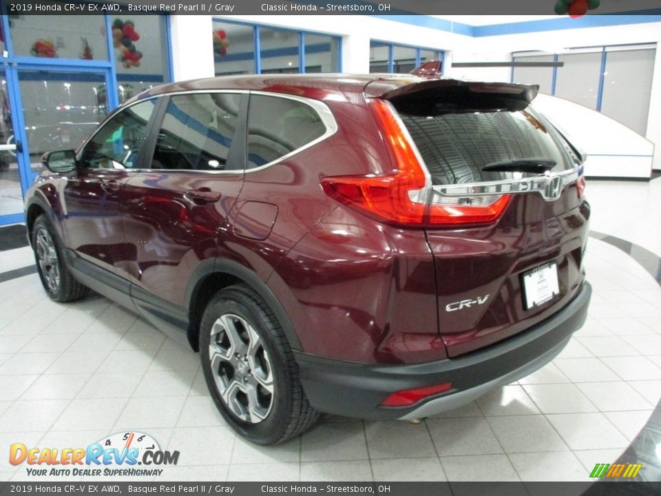 2019 Honda CR-V EX AWD Basque Red Pearl II / Gray Photo #9