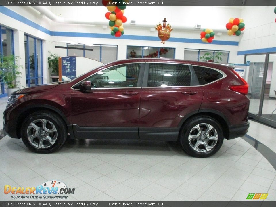 2019 Honda CR-V EX AWD Basque Red Pearl II / Gray Photo #10