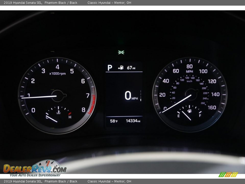 2019 Hyundai Sonata SEL Phantom Black / Black Photo #8