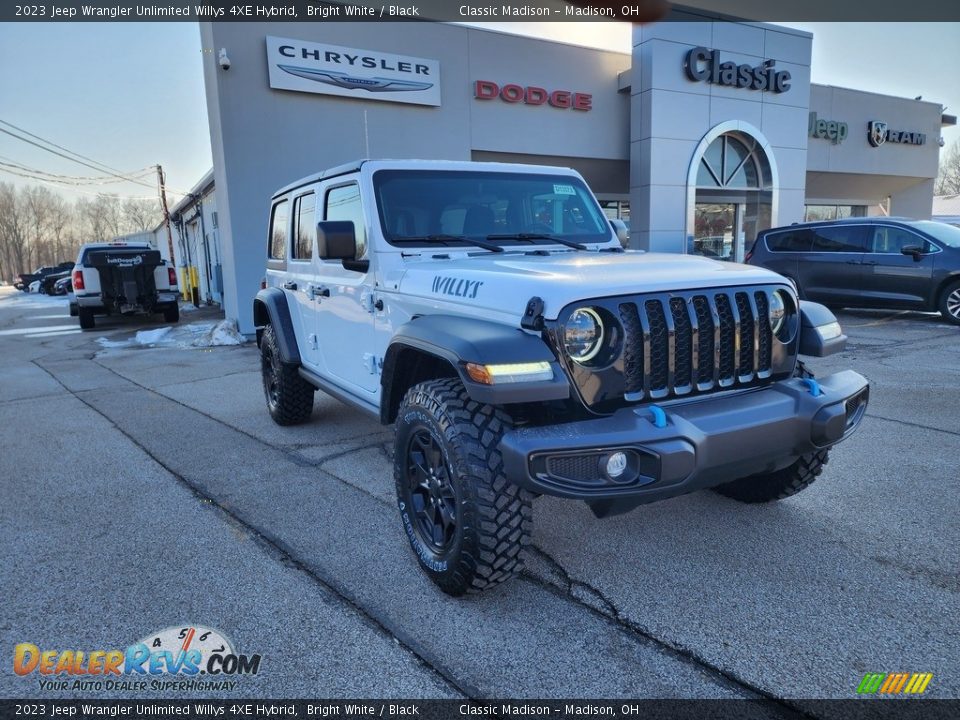 2023 Jeep Wrangler Unlimited Willys 4XE Hybrid Bright White / Black Photo #1