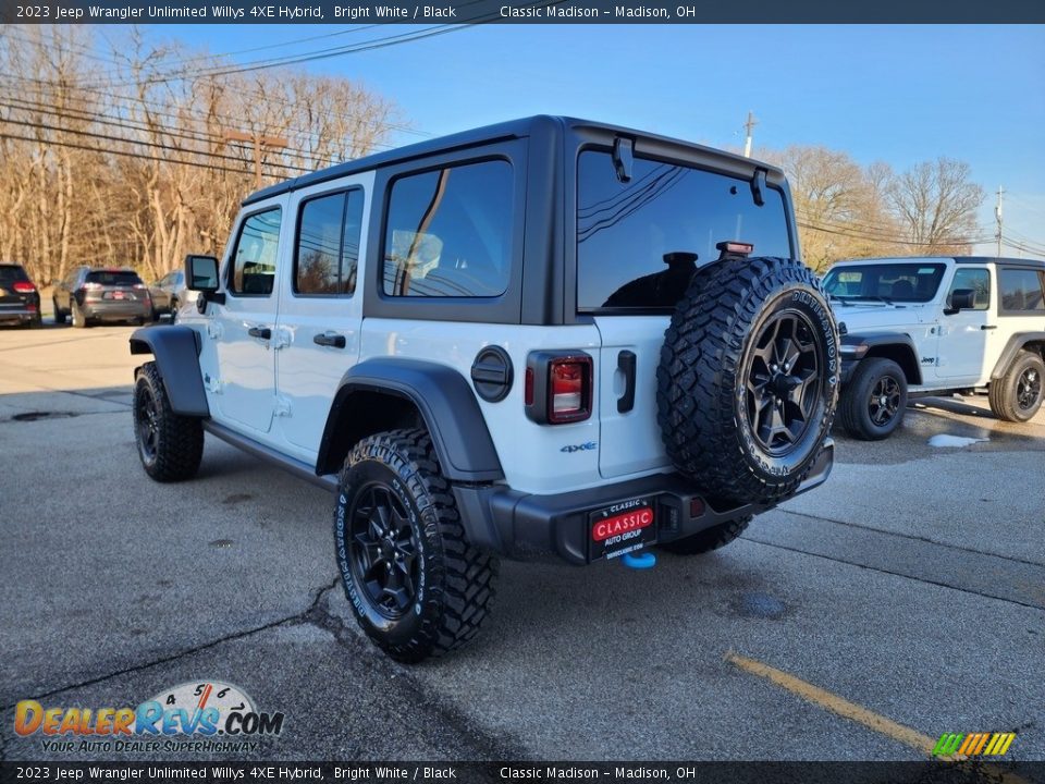 2023 Jeep Wrangler Unlimited Willys 4XE Hybrid Bright White / Black Photo #3