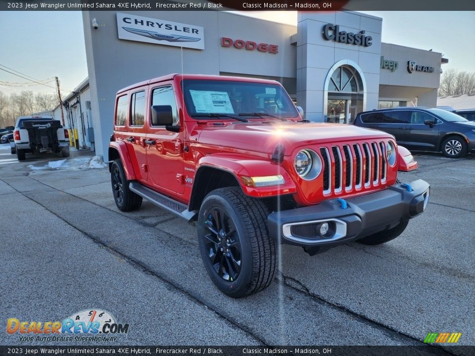 2023 Jeep Wrangler Unlimited Sahara 4XE Hybrid Firecracker Red / Black Photo #1