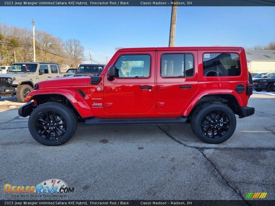 2023 Jeep Wrangler Unlimited Sahara 4XE Hybrid Firecracker Red / Black Photo #3