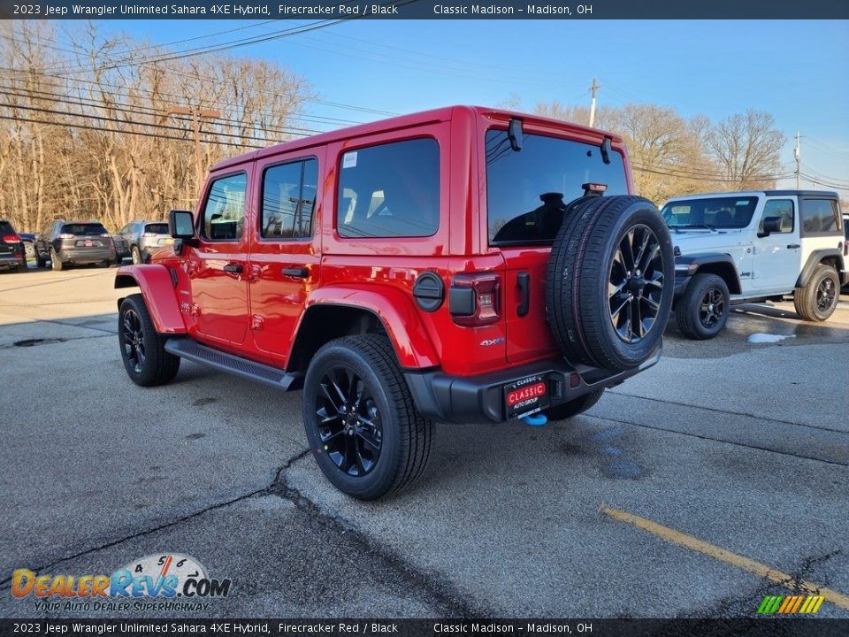 2023 Jeep Wrangler Unlimited Sahara 4XE Hybrid Firecracker Red / Black Photo #4