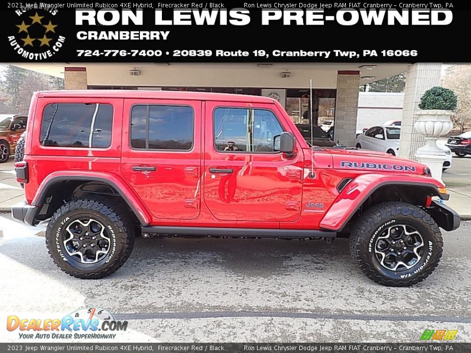 2023 Jeep Wrangler Unlimited Rubicon 4XE Hybrid Firecracker Red / Black Photo #1