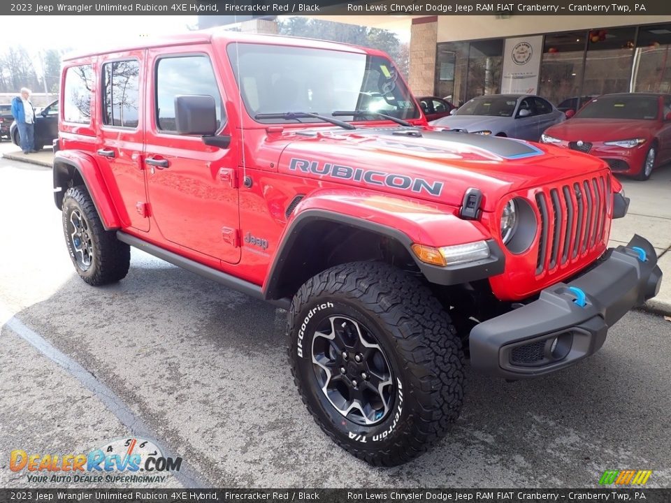 2023 Jeep Wrangler Unlimited Rubicon 4XE Hybrid Firecracker Red / Black Photo #2