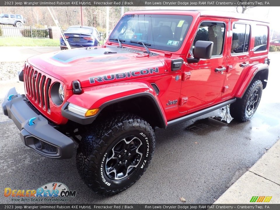 2023 Jeep Wrangler Unlimited Rubicon 4XE Hybrid Firecracker Red / Black Photo #4