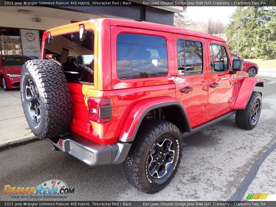 2023 Jeep Wrangler Unlimited Rubicon 4XE Hybrid Firecracker Red / Black Photo #8