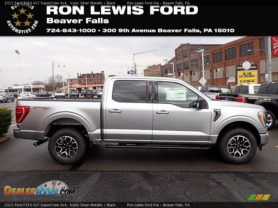 2022 Ford F150 XLT SuperCrew 4x4 Iconic Silver Metallic / Black Photo #1