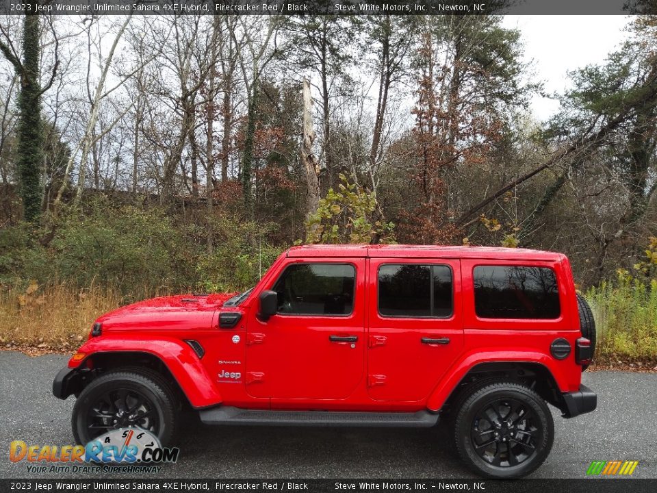 Firecracker Red 2023 Jeep Wrangler Unlimited Sahara 4XE Hybrid Photo #1