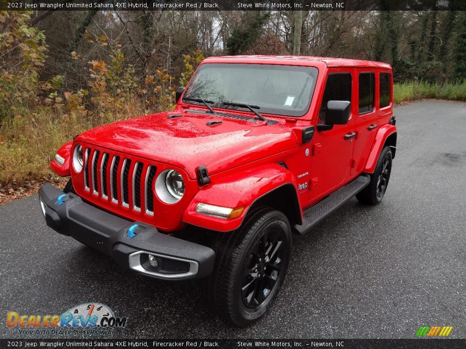 2023 Jeep Wrangler Unlimited Sahara 4XE Hybrid Firecracker Red / Black Photo #2