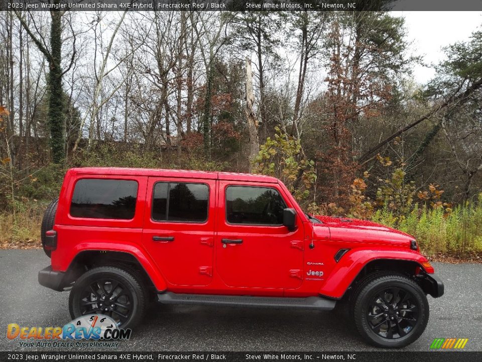 Firecracker Red 2023 Jeep Wrangler Unlimited Sahara 4XE Hybrid Photo #5