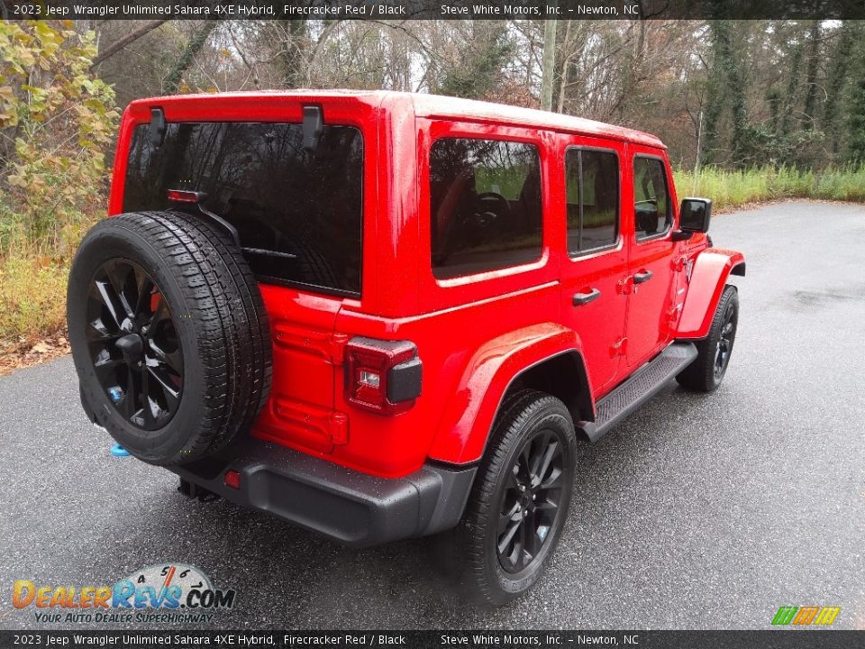 2023 Jeep Wrangler Unlimited Sahara 4XE Hybrid Firecracker Red / Black Photo #6