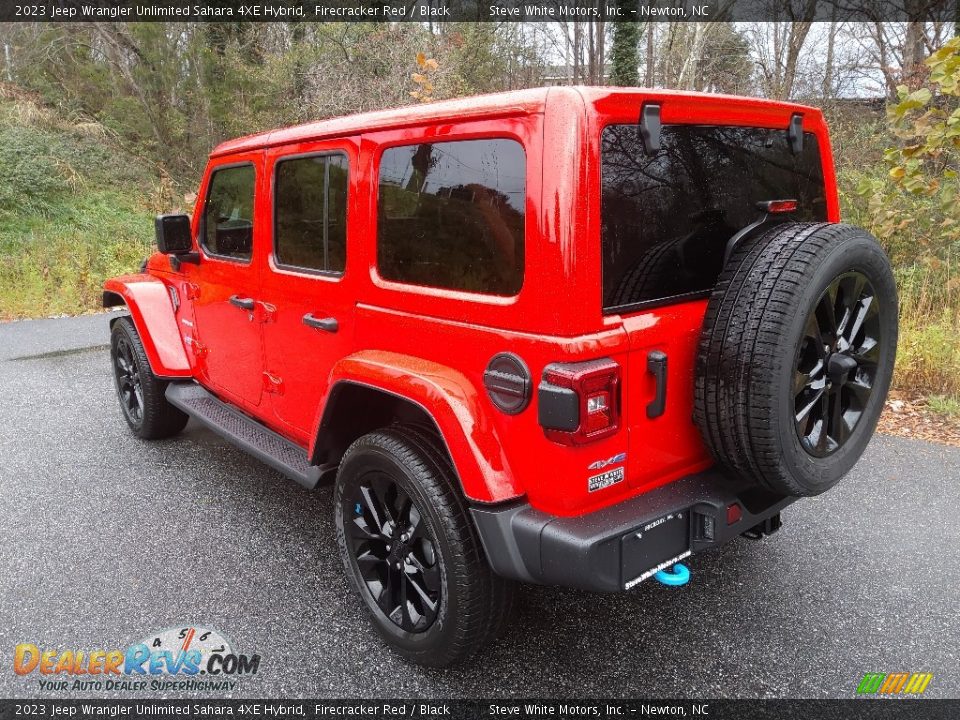 2023 Jeep Wrangler Unlimited Sahara 4XE Hybrid Firecracker Red / Black Photo #8