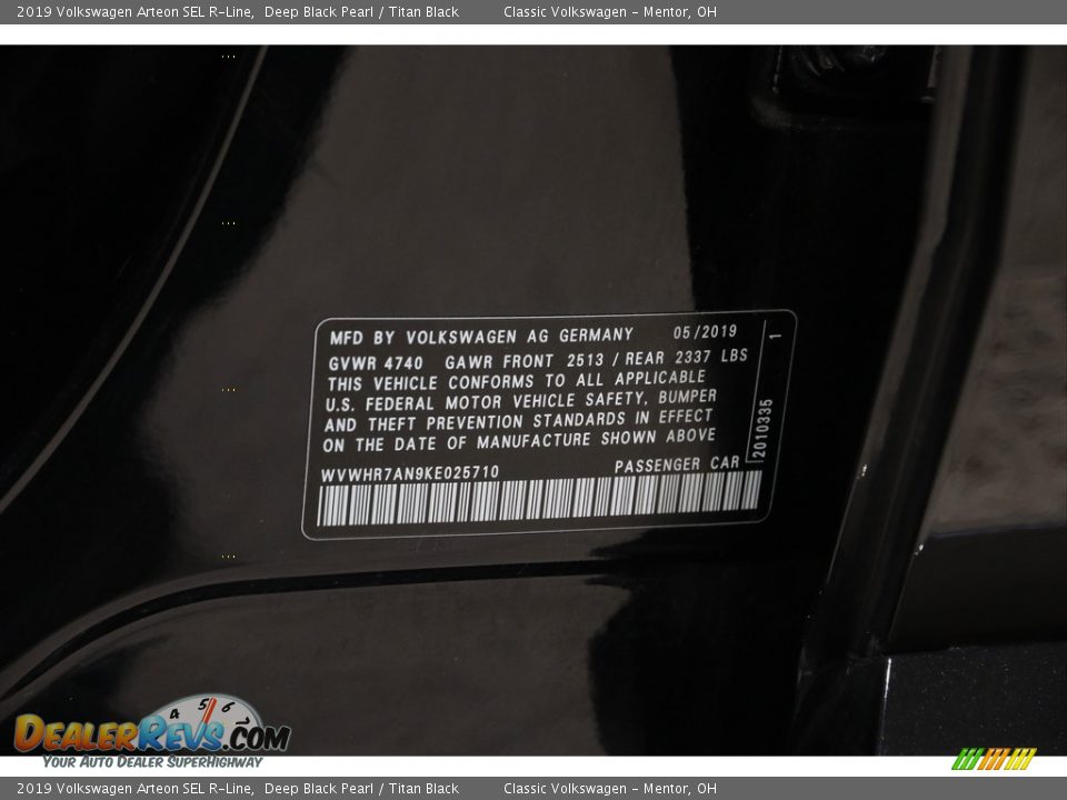 2019 Volkswagen Arteon SEL R-Line Deep Black Pearl / Titan Black Photo #23