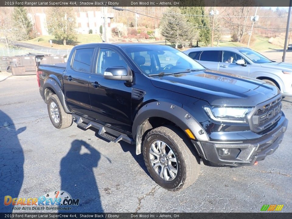 2019 Ford Ranger Lariat SuperCrew 4x4 Shadow Black / Ebony Photo #2