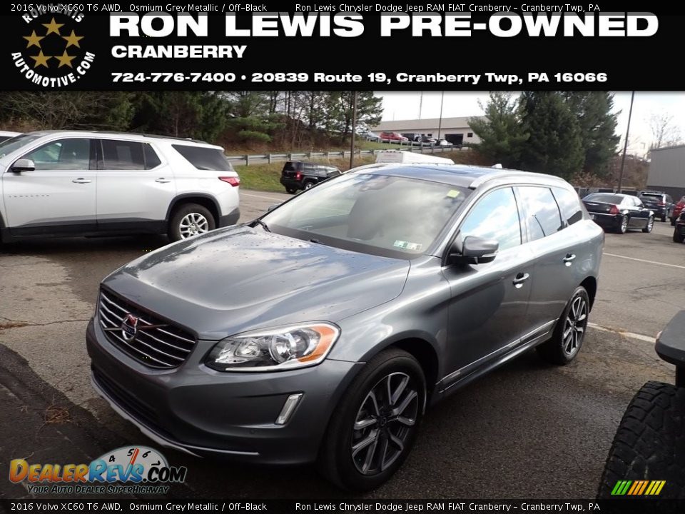 2016 Volvo XC60 T6 AWD Osmium Grey Metallic / Off-Black Photo #1