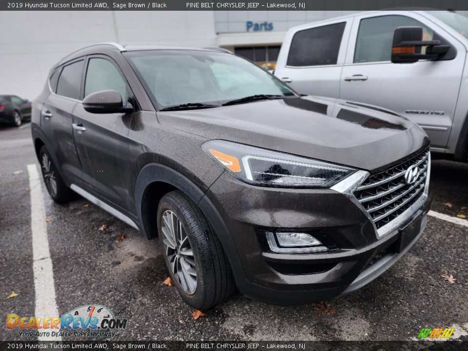 2019 Hyundai Tucson Limited AWD Sage Brown / Black Photo #2