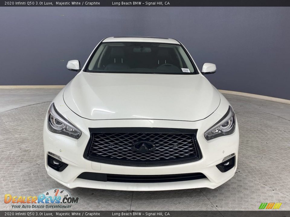 2020 Infiniti Q50 3.0t Luxe Majestic White / Graphite Photo #2