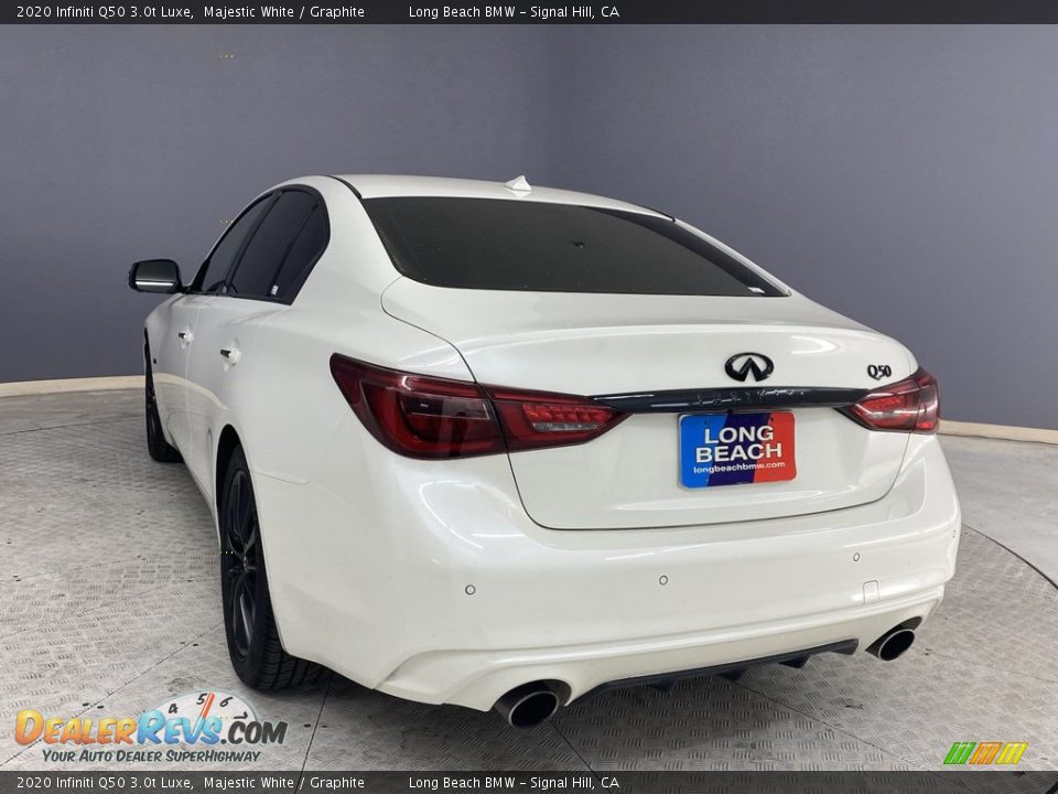 2020 Infiniti Q50 3.0t Luxe Majestic White / Graphite Photo #3