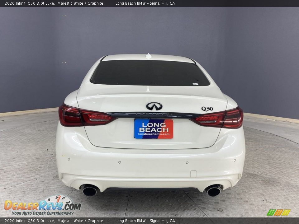 2020 Infiniti Q50 3.0t Luxe Majestic White / Graphite Photo #4