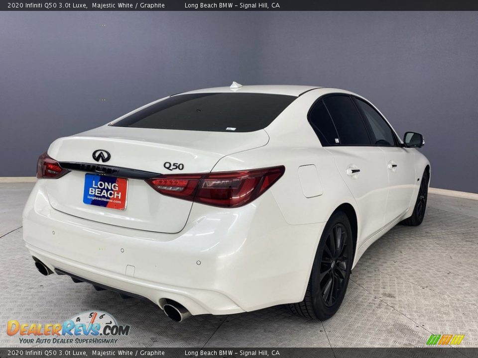 2020 Infiniti Q50 3.0t Luxe Majestic White / Graphite Photo #5