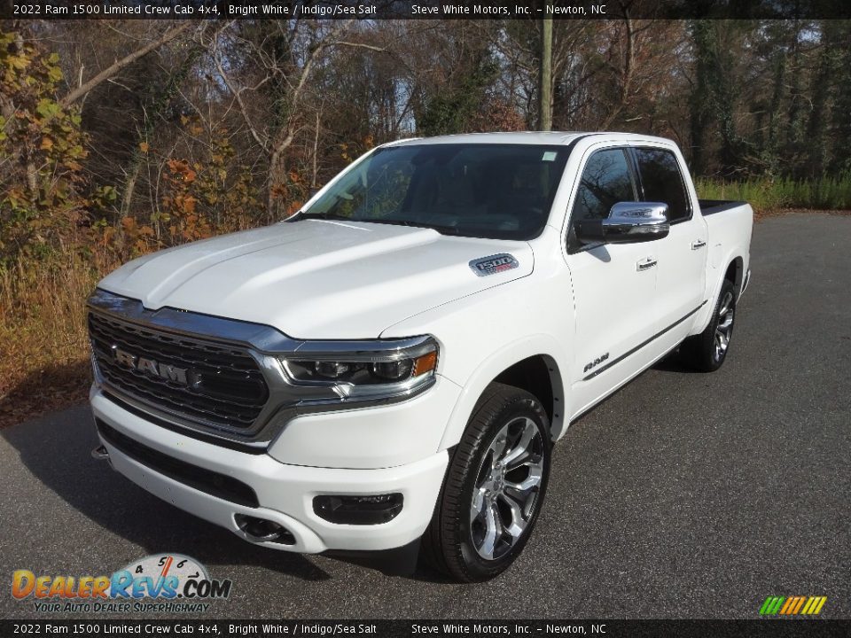 2022 Ram 1500 Limited Crew Cab 4x4 Bright White / Indigo/Sea Salt Photo #2