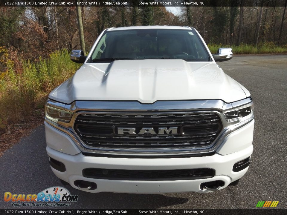 2022 Ram 1500 Limited Crew Cab 4x4 Bright White / Indigo/Sea Salt Photo #3