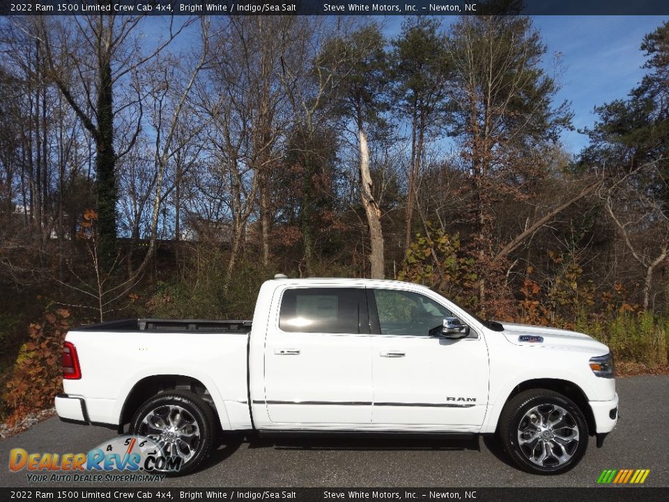 Bright White 2022 Ram 1500 Limited Crew Cab 4x4 Photo #5