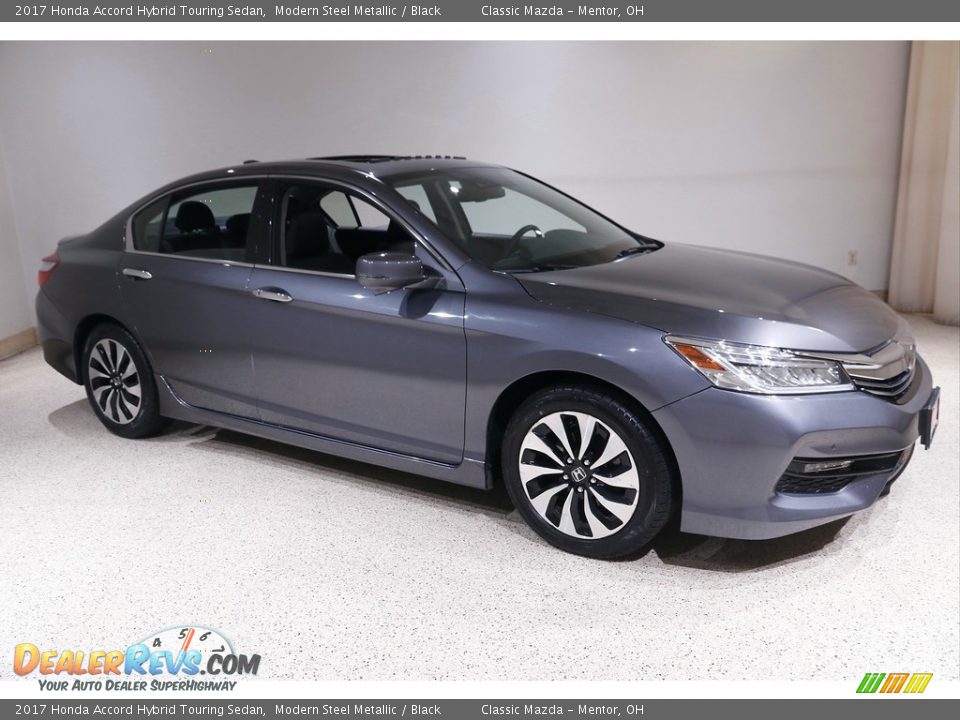2017 Honda Accord Hybrid Touring Sedan Modern Steel Metallic / Black Photo #1