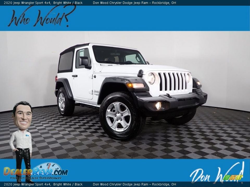 2020 Jeep Wrangler Sport 4x4 Bright White / Black Photo #1