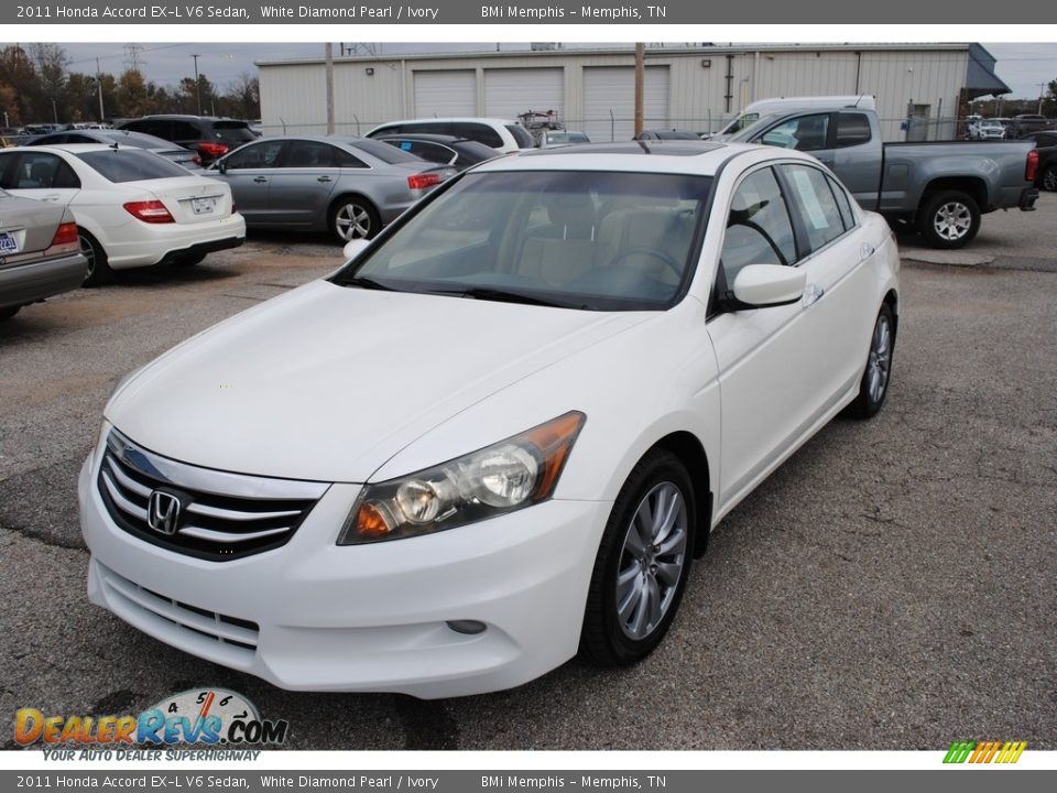 2011 Honda Accord EX-L V6 Sedan White Diamond Pearl / Ivory Photo #1