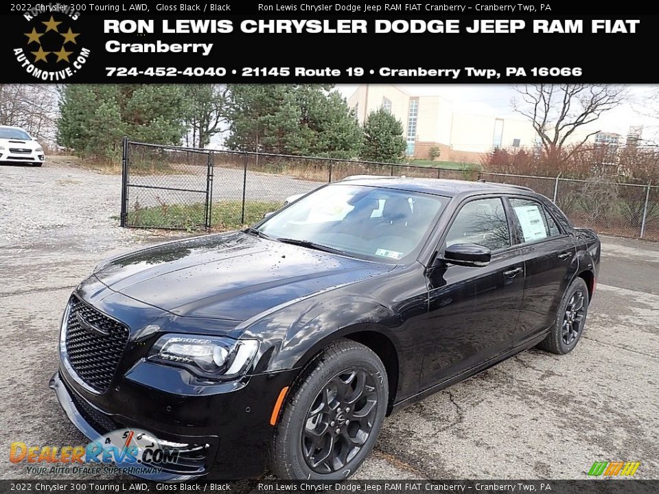 2022 Chrysler 300 Touring L AWD Gloss Black / Black Photo #1