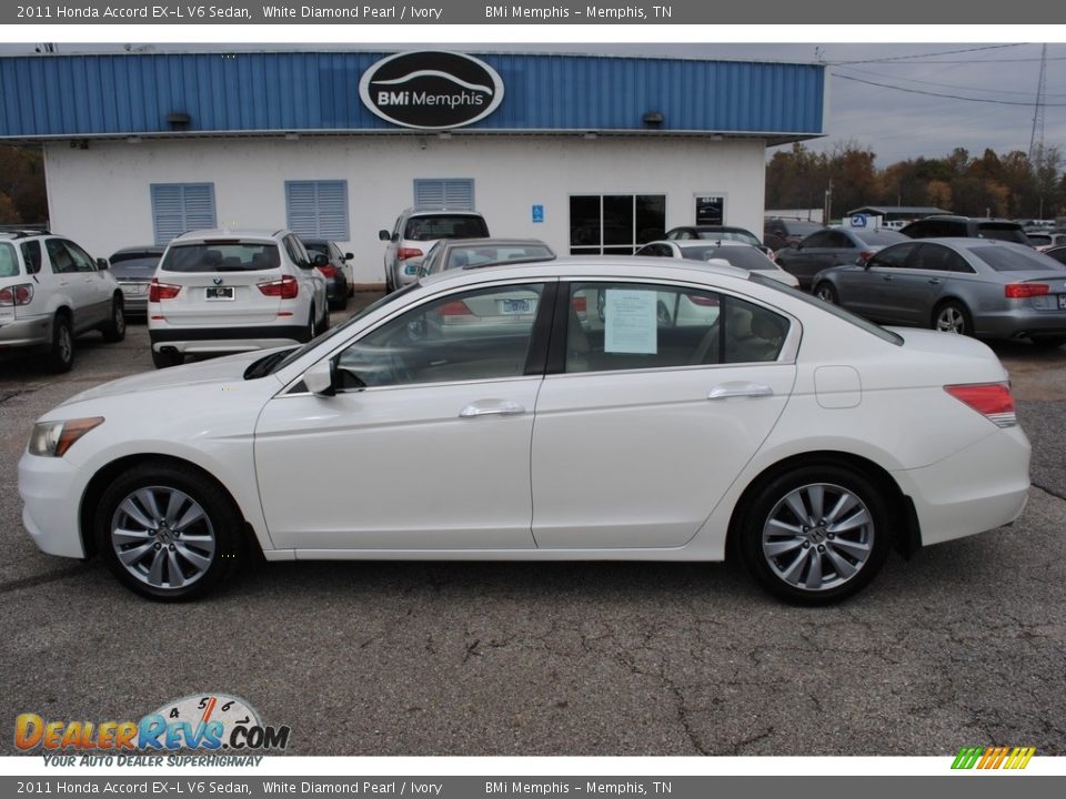 2011 Honda Accord EX-L V6 Sedan White Diamond Pearl / Ivory Photo #2