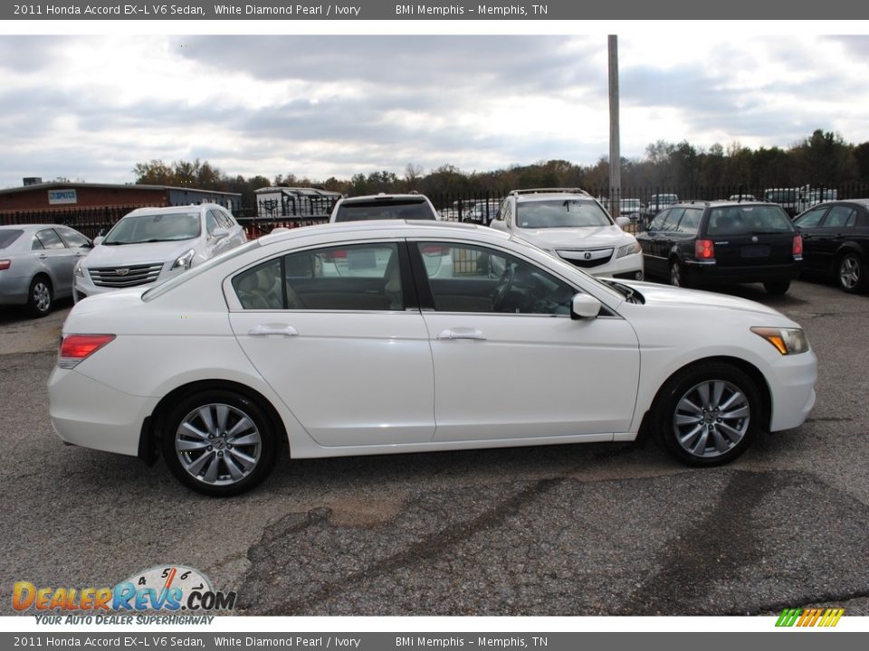 2011 Honda Accord EX-L V6 Sedan White Diamond Pearl / Ivory Photo #6