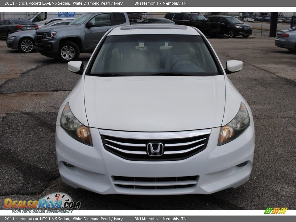 2011 Honda Accord EX-L V6 Sedan White Diamond Pearl / Ivory Photo #8