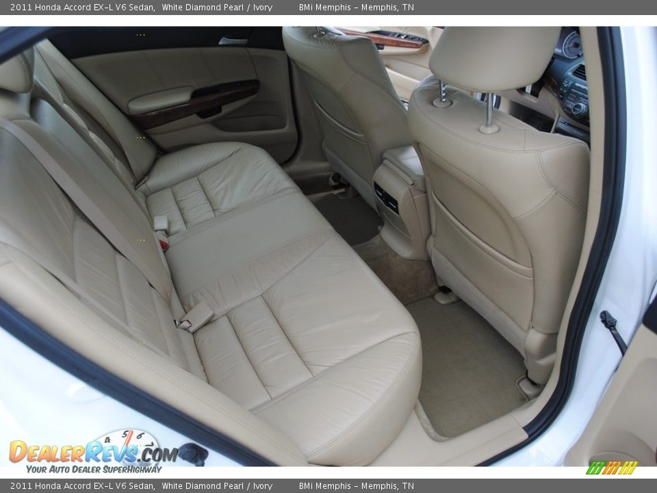 2011 Honda Accord EX-L V6 Sedan White Diamond Pearl / Ivory Photo #27