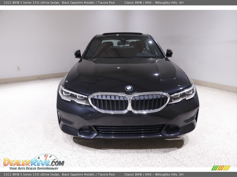 2022 BMW 3 Series 330i xDrive Sedan Black Sapphire Metallic / Tacora Red Photo #2