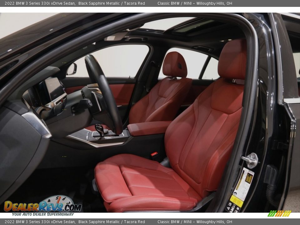 2022 BMW 3 Series 330i xDrive Sedan Black Sapphire Metallic / Tacora Red Photo #5